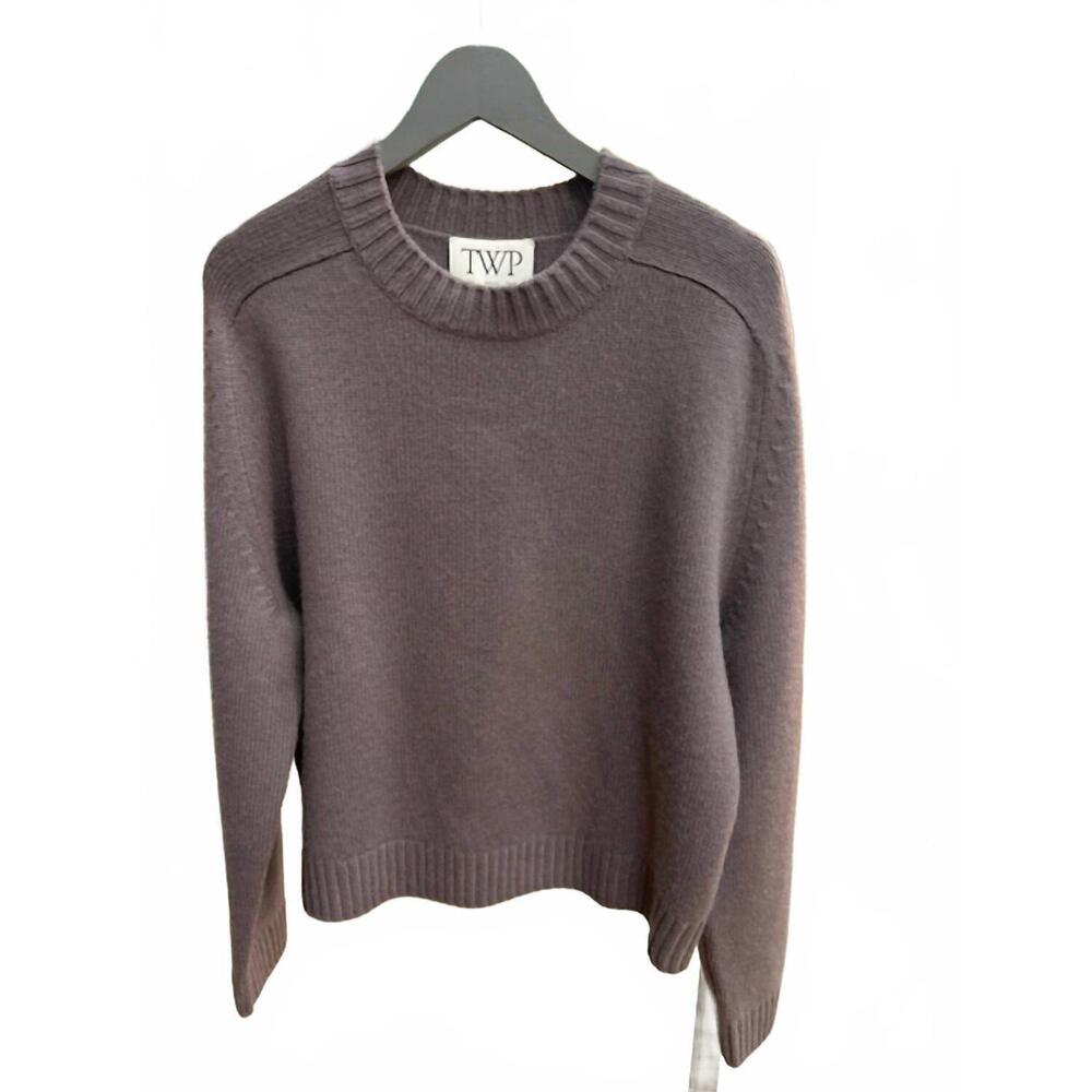 NEW TWP women's jill crewneck sweater in smokey lavender